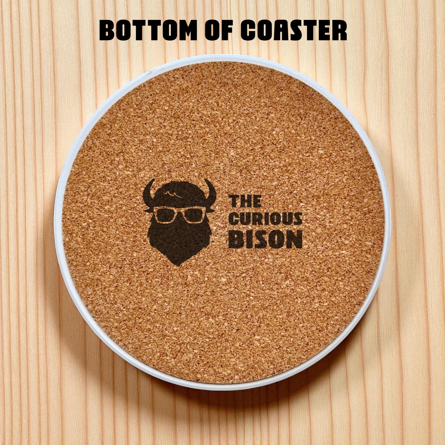 Tulsa Night Skyline Photo Ceramic Coaster