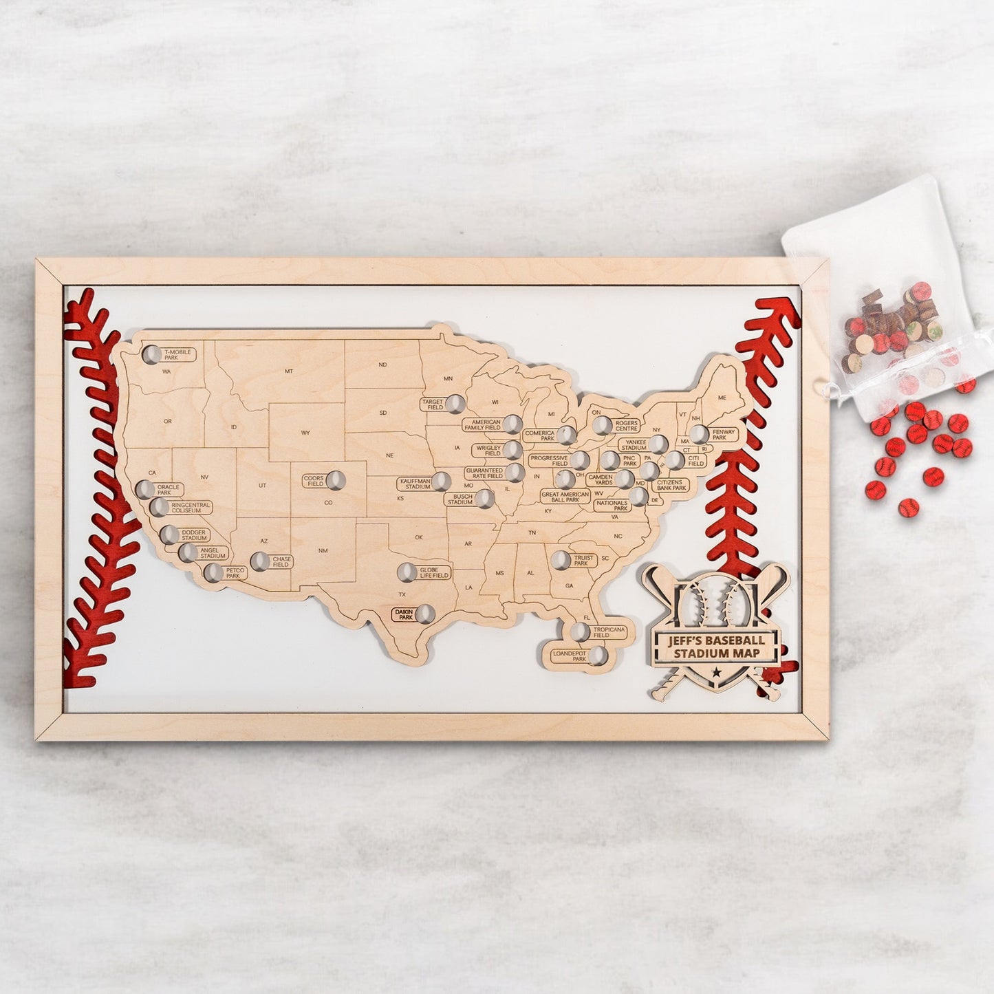 Baseball Stadium Travel Map