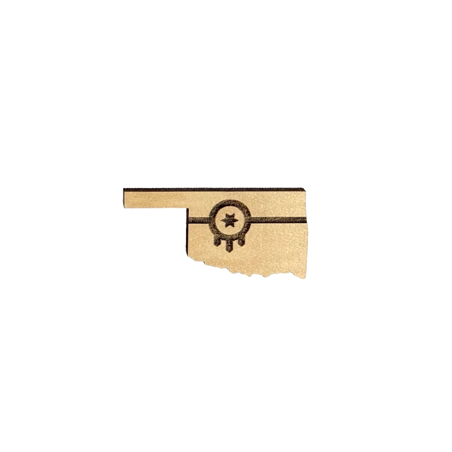 Tulsa Flag Oklahoma Eco Wood Pin