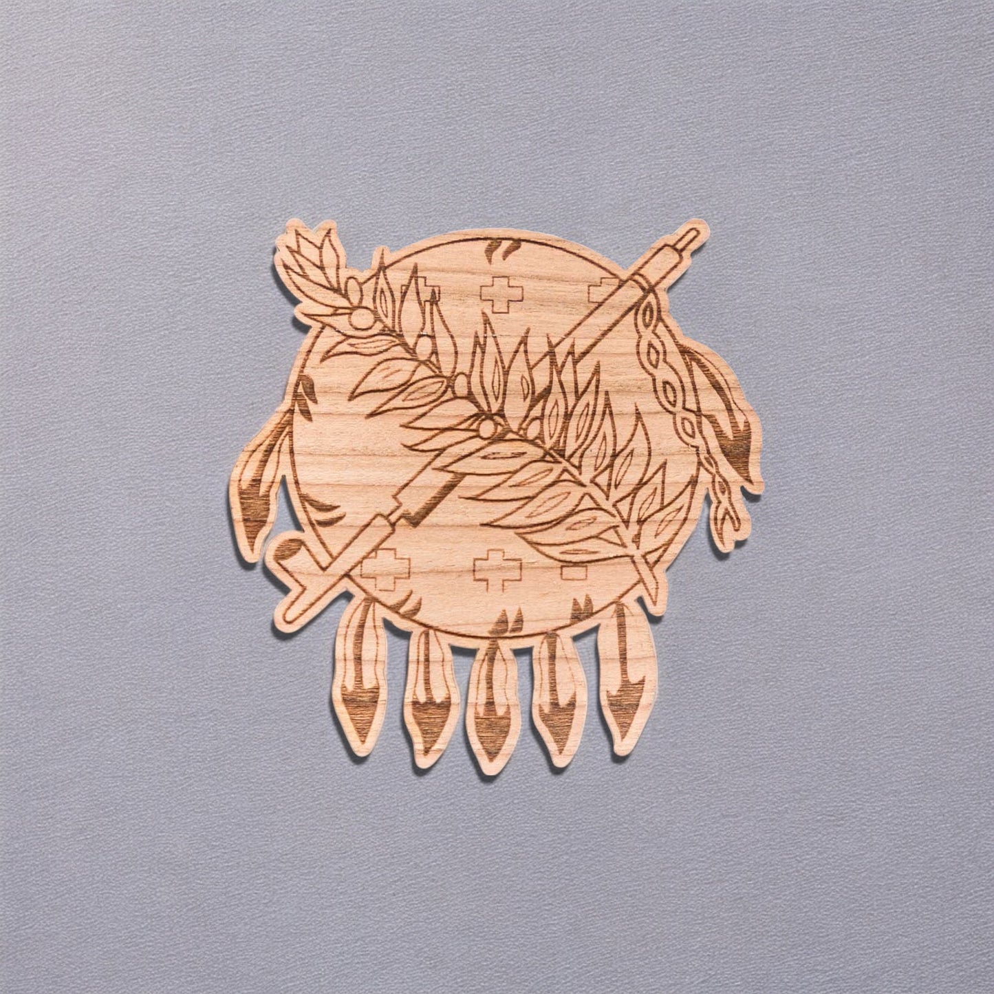 Oklahoma Symbol Wood Sticker