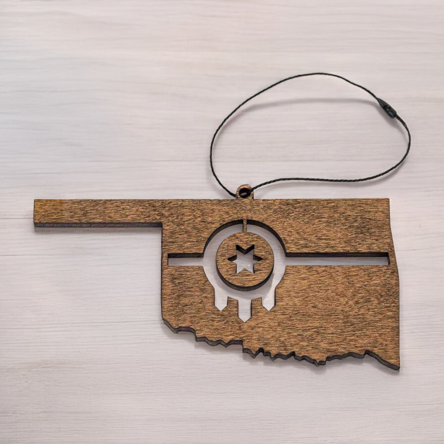 Tulsa Flag Oklahoma Ornament Brown