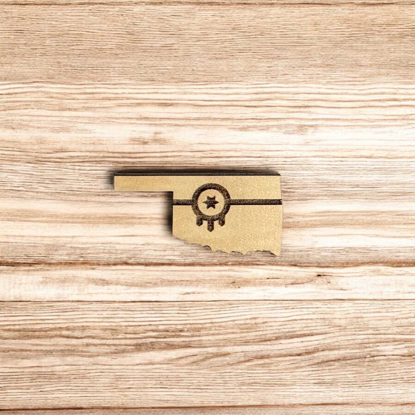 Tulsa Flag Oklahoma Eco Wood Pin