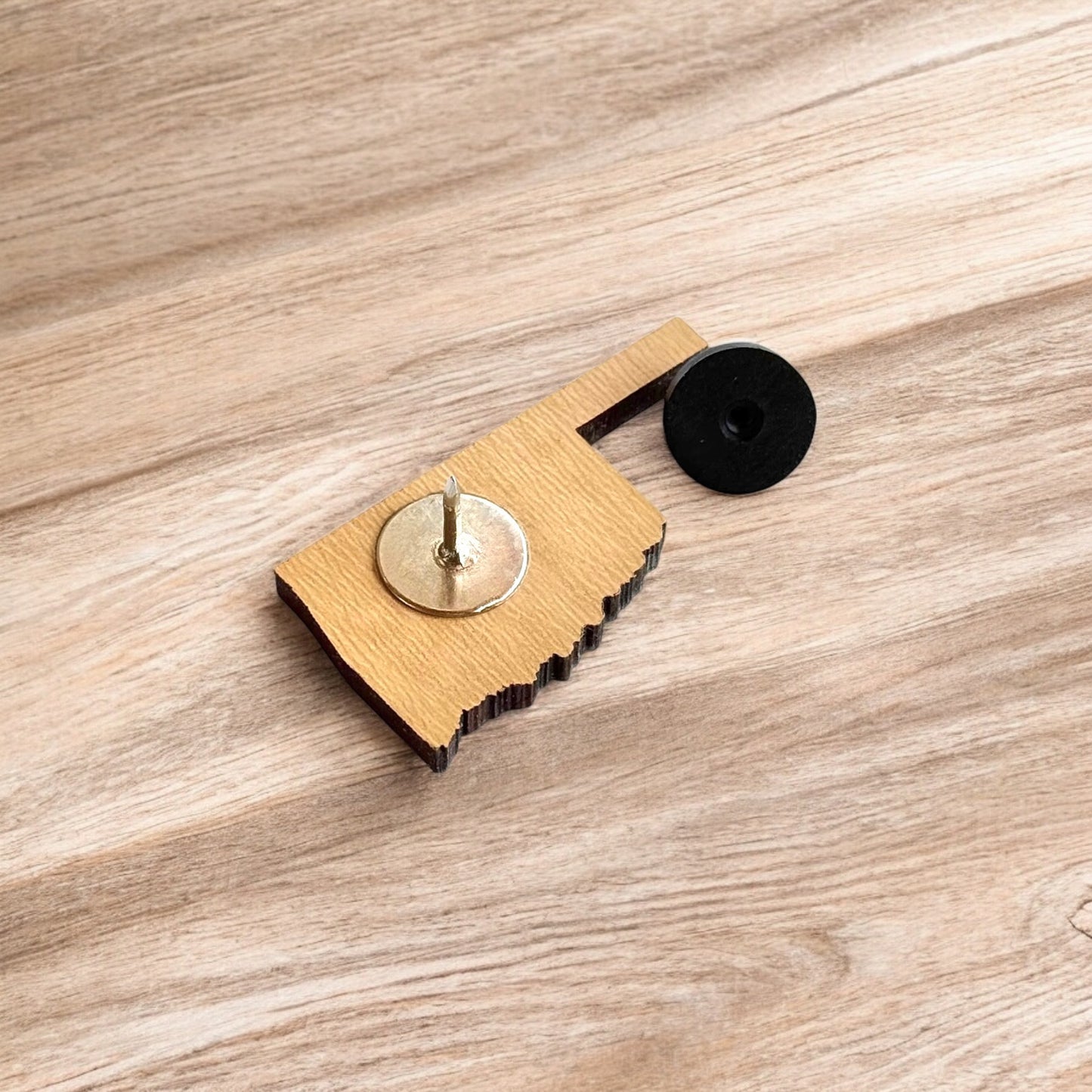 Tulsa Flag Oklahoma Eco Wood Pin