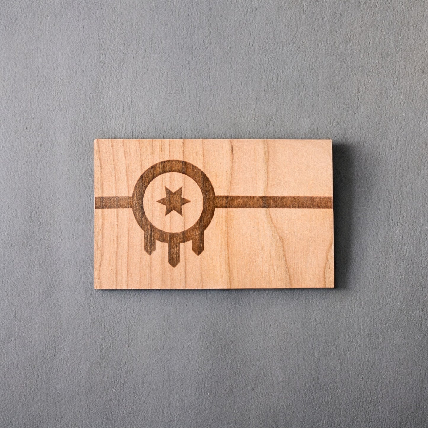 Tulsa Flag Wood Sticker