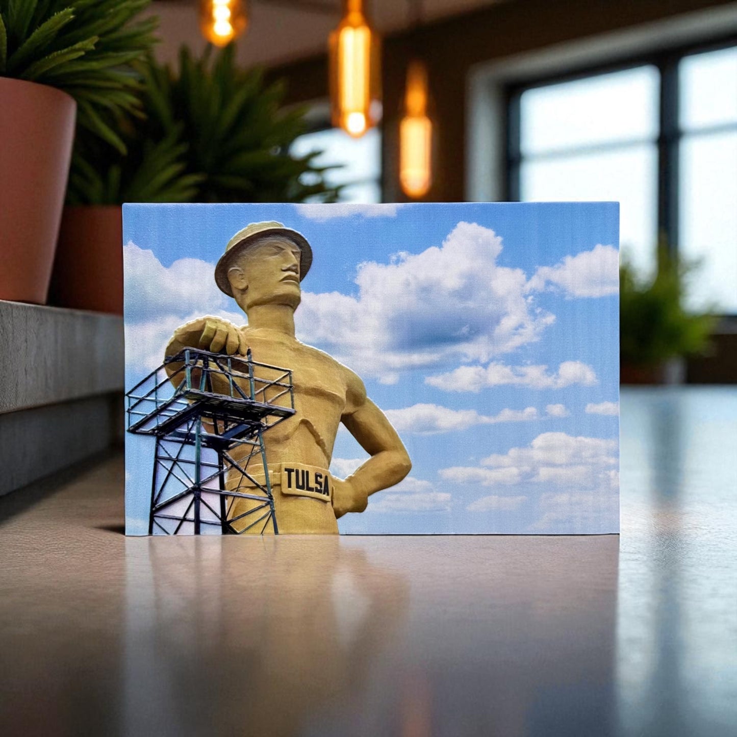 Tulsa Golden Driller 3D Textured Photo