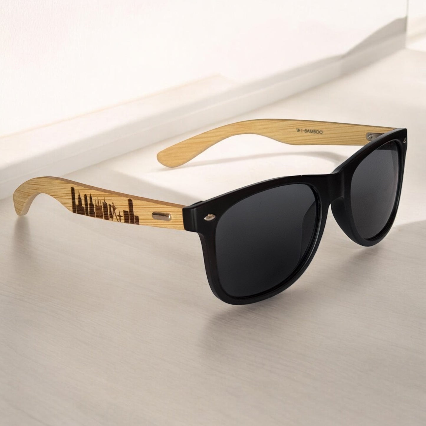 Tulsa Skyline Wood Sunglasses