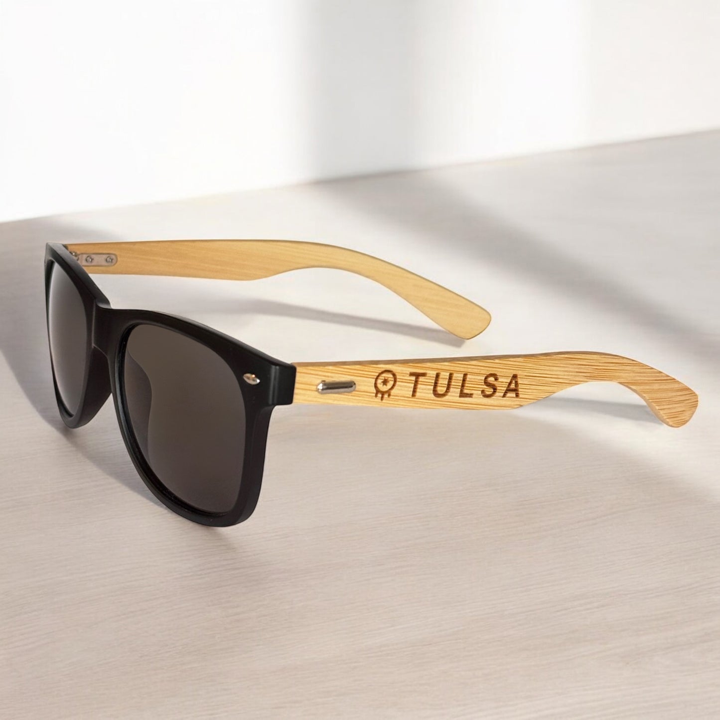 Tulsa Skyline Wood Sunglasses