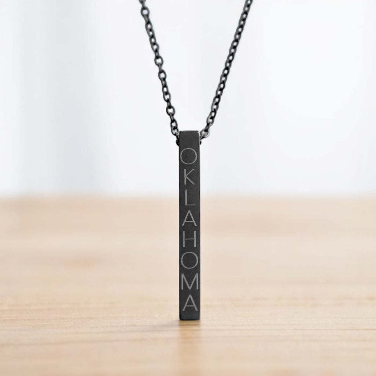 Oklahoma Vertical Bar Necklace
