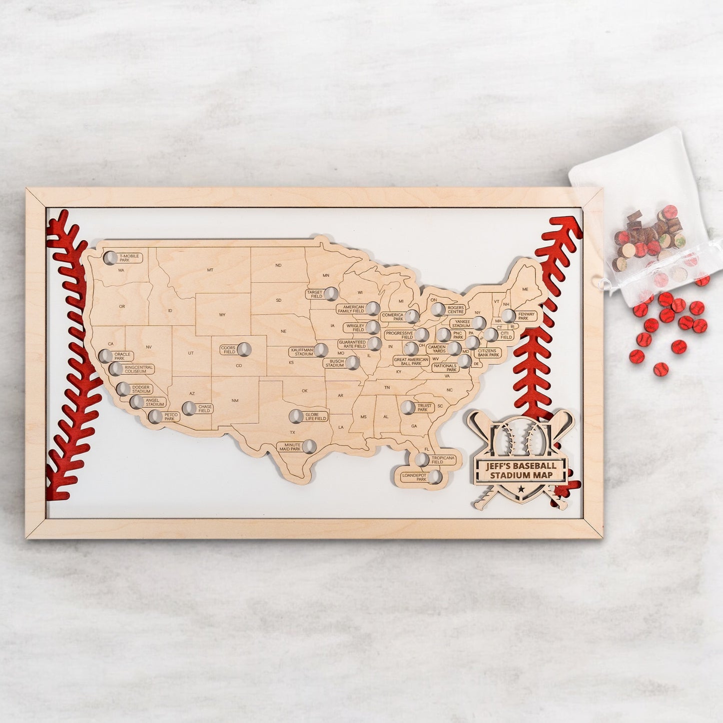 Baseball Stadium Travel Map