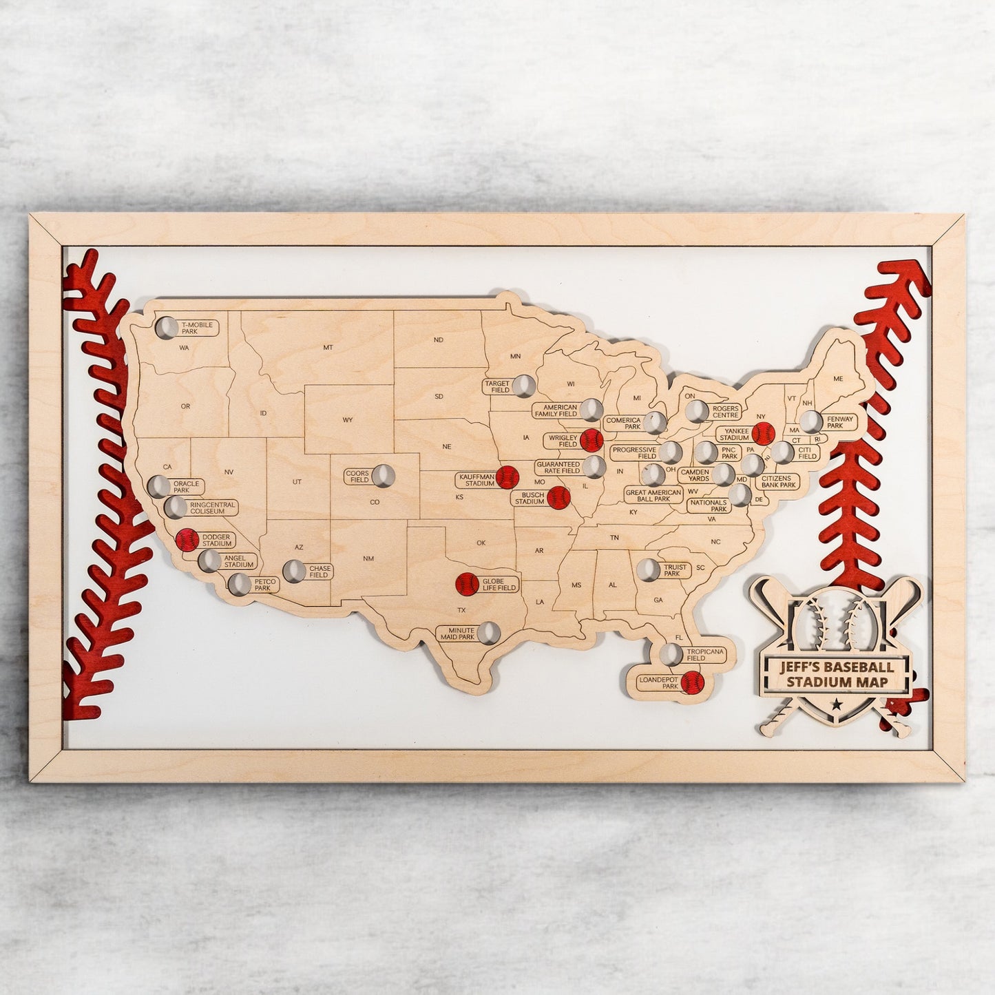 Baseball Stadium Travel Map