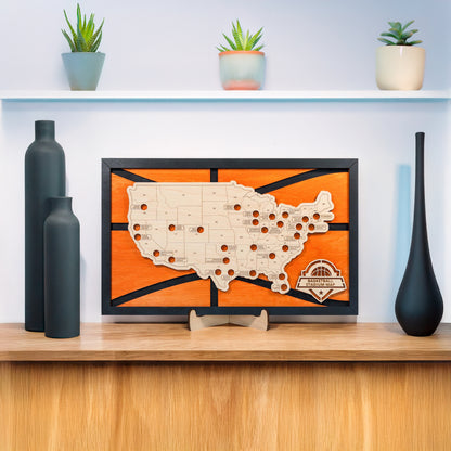 Basketball Arena Travel Map
