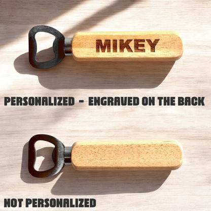 Route 66 Wood Bottle Opener