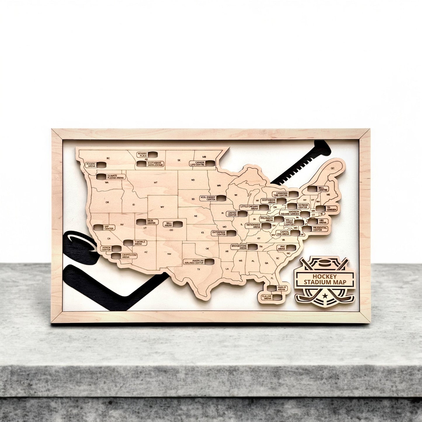Hockey Arena Travel Map