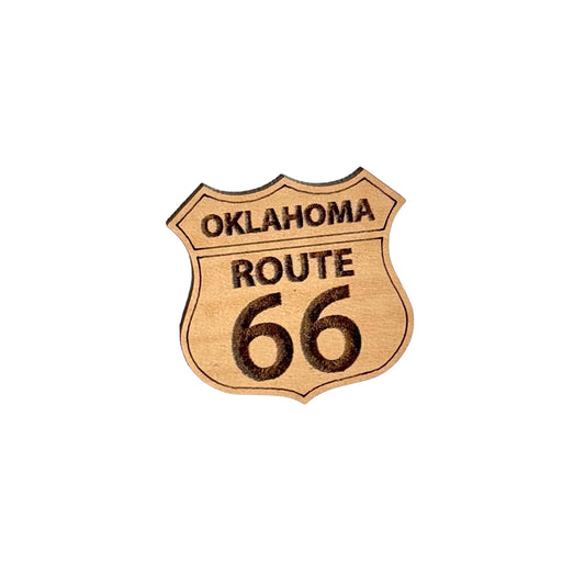 Route 66 Eco Wood Pin