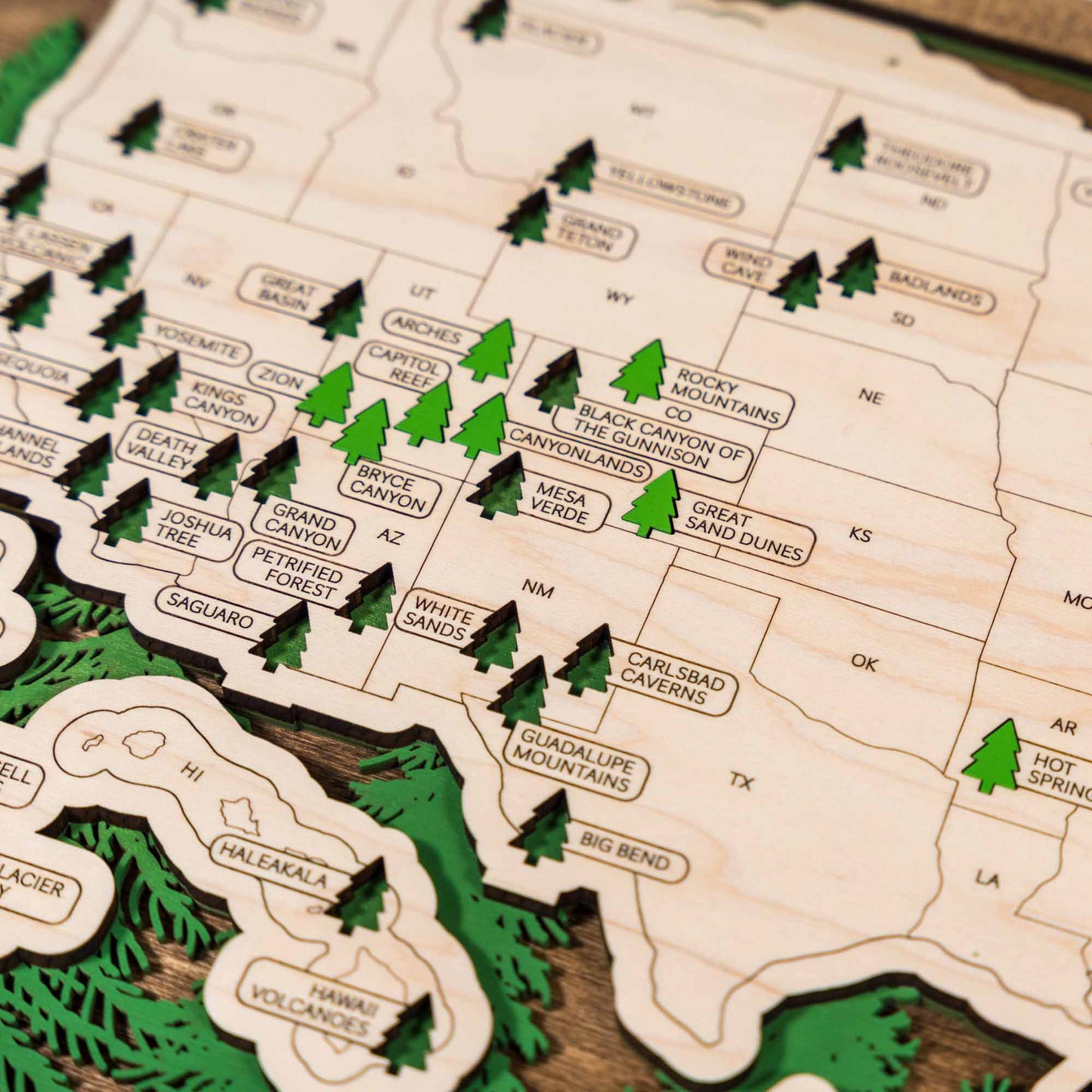 National Parks Travel Map