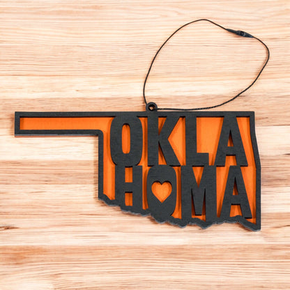 Orange Oklahoma Ornament