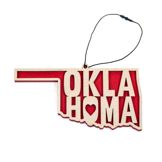 Red Oklahoma Ornament