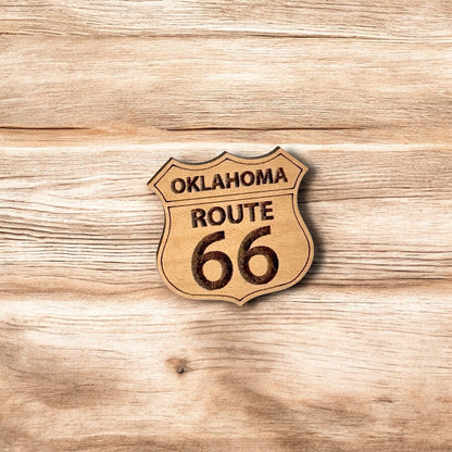Route 66 Eco Wood Pin