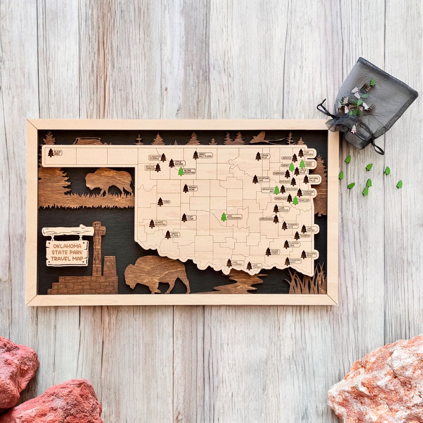 Oklahoma State Parks Travel Map