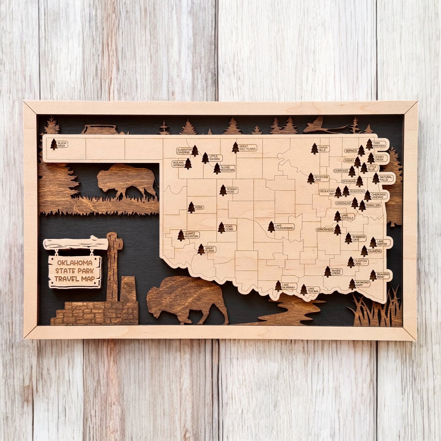 Oklahoma State Parks Travel Map