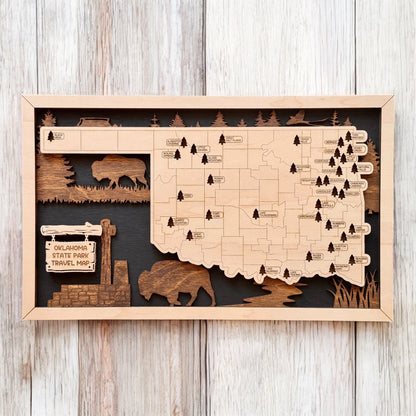 Oklahoma State Parks Travel Map
