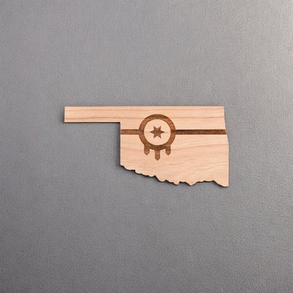 Tulsa Flag Oklahoma Wood Sticker