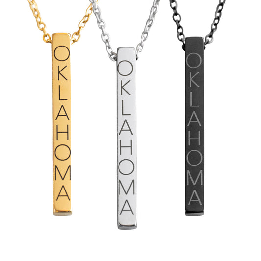 Oklahoma Vertical Bar Necklace
