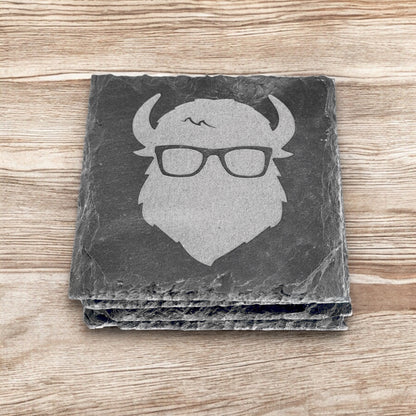 The Curious Bison Coaster