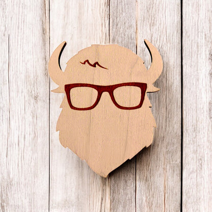 The Curious Bison Magnet