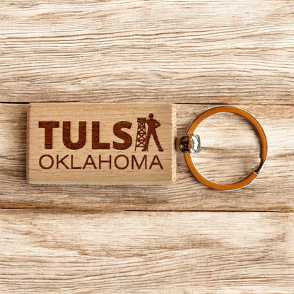 Tulsa Golden Driller Keychain