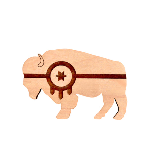 Tulsa Flag Bison Magnet