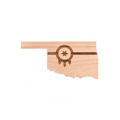 Tulsa Flag Oklahoma Wood Sticker