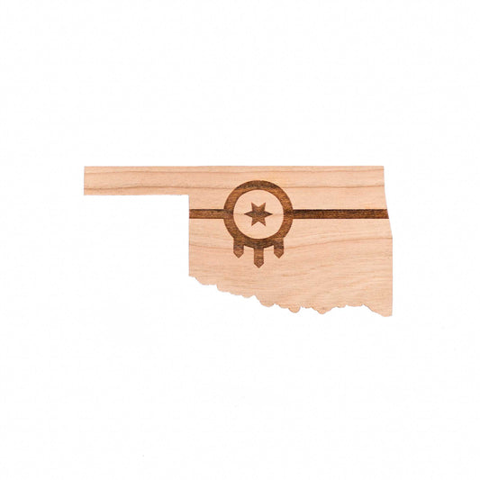 Tulsa Flag Oklahoma Wood Sticker