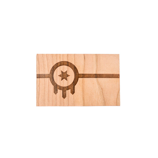 Tulsa Flag Wood Sticker