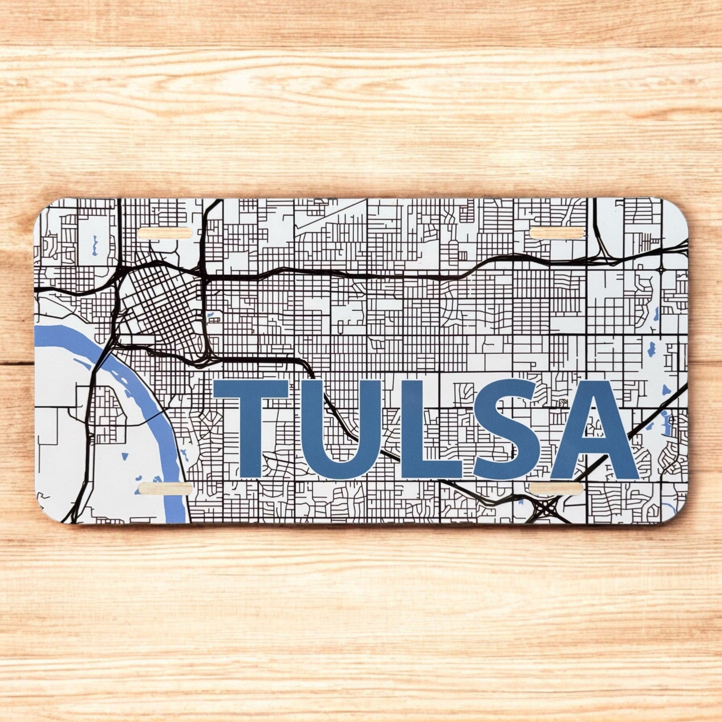 Tulsa Map Vanity License Plate