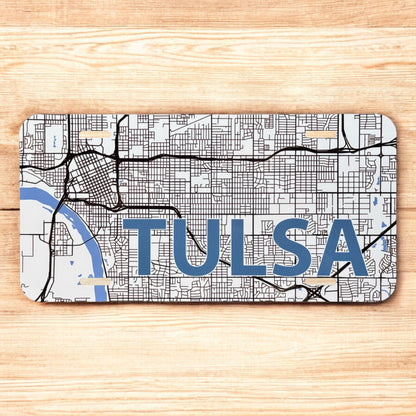 Tulsa Map Vanity License Plate
