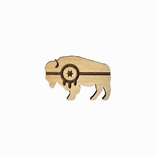 Tulsa Driller Eco Wood Pin