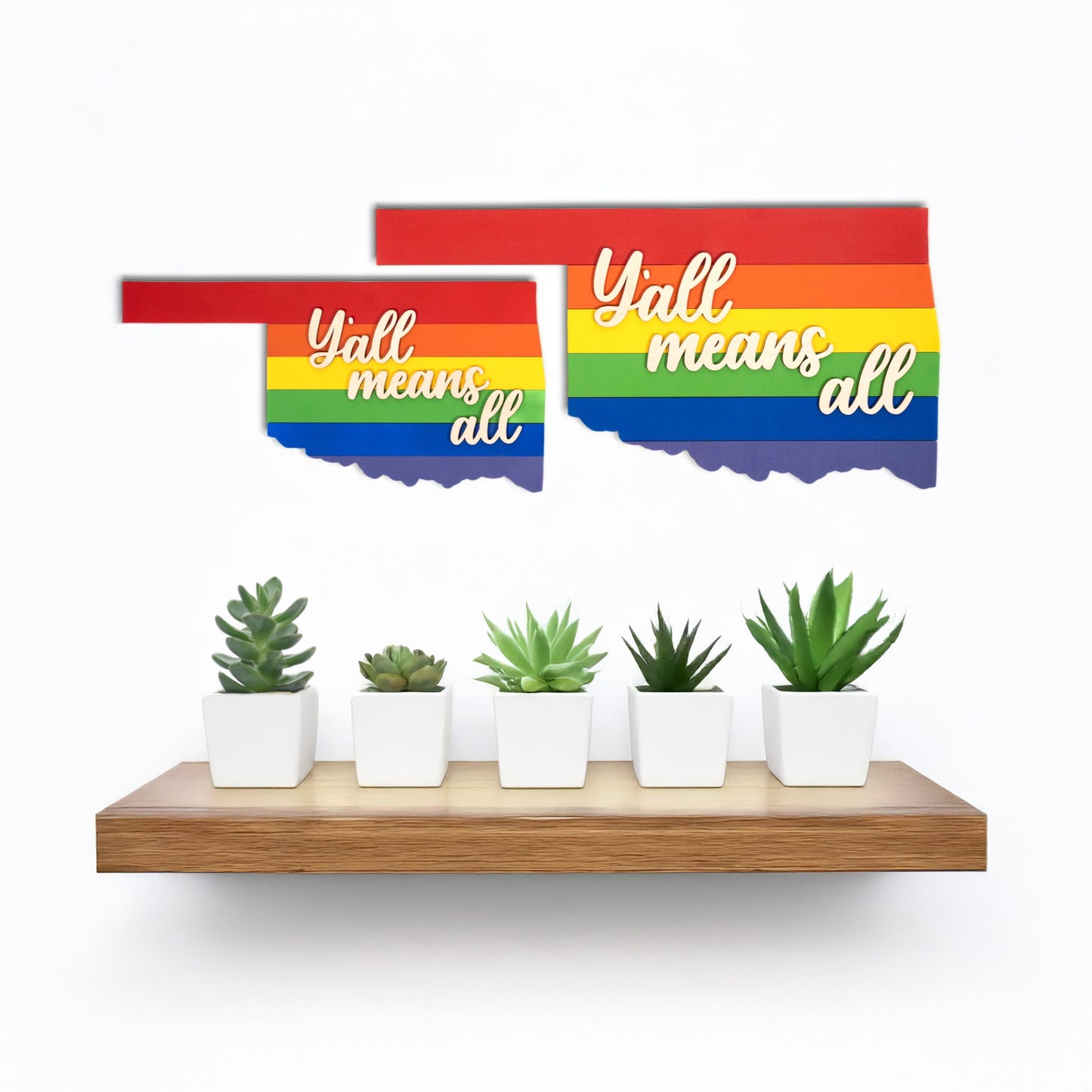 Oklahoma Rainbow Sign ( yall means all )