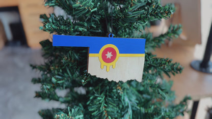 Tulsa Flag Oklahoma Ornament Color