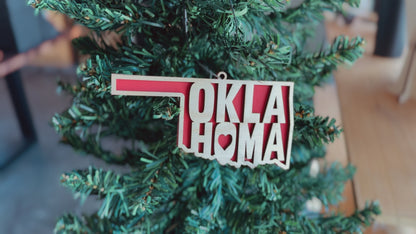 Red Oklahoma Ornament