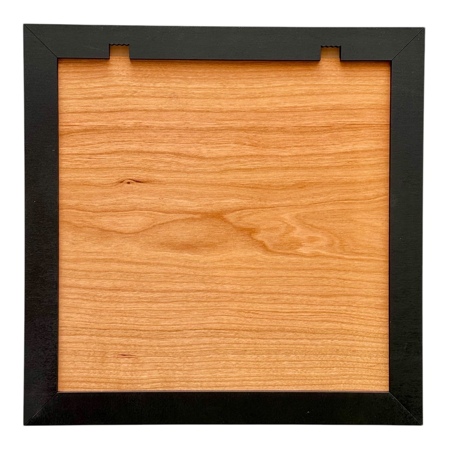 Back view of framed Stadium wooden map showing hanging hardware and solid wood backing, ready to hang wall art